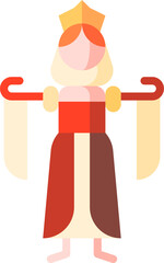 princess illustration on a white background    