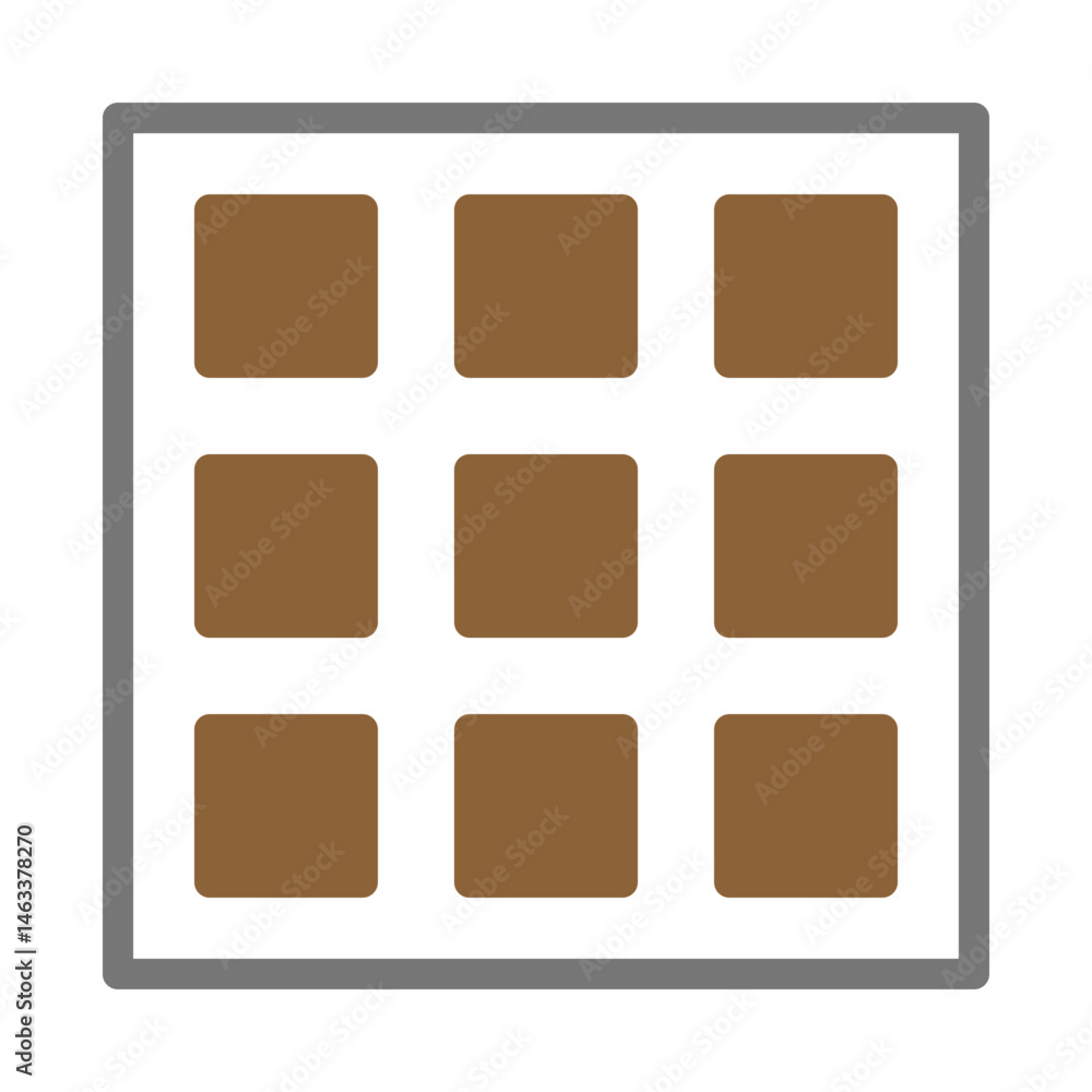 Poster abstract representation of a waffle pattern with a neutral color palette