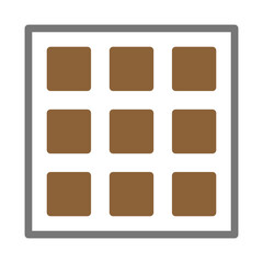 Abstract representation of a waffle pattern with a neutral color palette