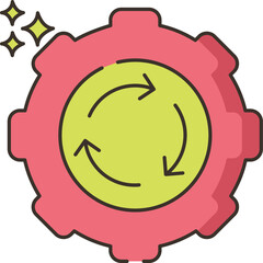 process illustration on a white background     