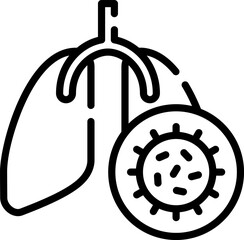 pulmonary illustration on a white background     