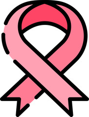 purple ribbon illustration on a white background     