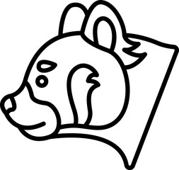 red panda illustration on a white background     