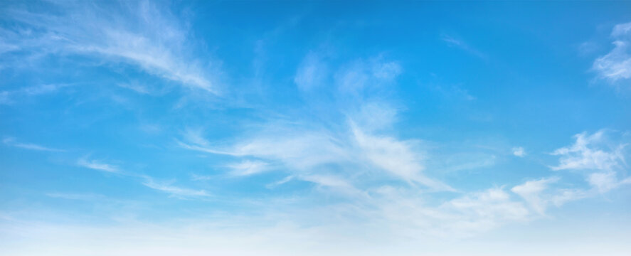 ky is blue and clear with  clouds