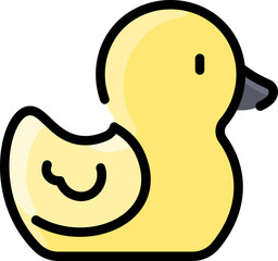 rubber duck illustration on a white background     