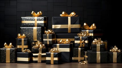 festive black and gold christmas