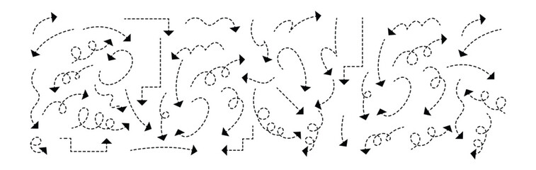  dotted line arrow vector icon isolated on transparent background. EPS 10