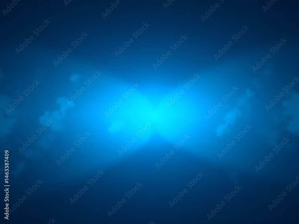 Poster dynamic light patterns abstract digital art blue color palette visual effects conceptual design