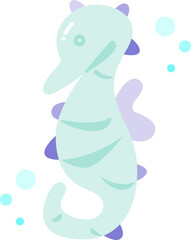sea horse illustration on a white background     