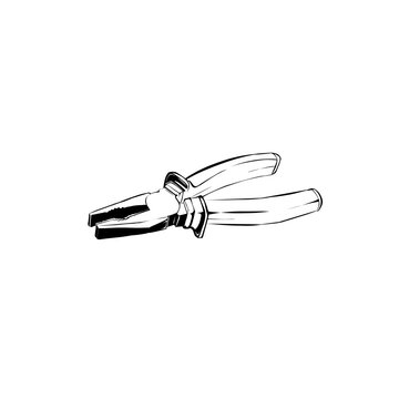 vector pliers on transparent background