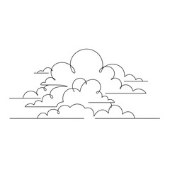 Cloud Outline coloring page for kids.