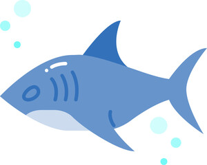 Obraz premium shark illustration on a white background 