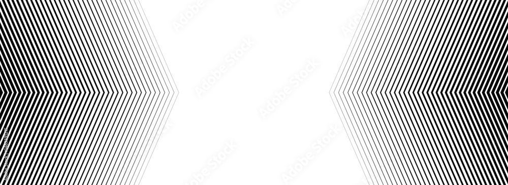 Poster black halftone arrow background. linear arrows in center direction backdrop. repeated fading triangl