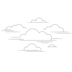 Cloud Outline coloring page for kids.