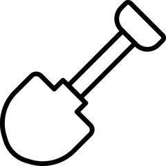 shovel illustration on a white background     