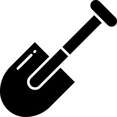 shovel illustration on a white background     