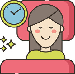 sleep illustration on a white background     