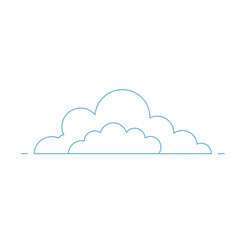 Cloud Outline coloring page for kids.