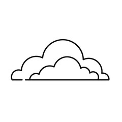Cloud Outline coloring page for kids.