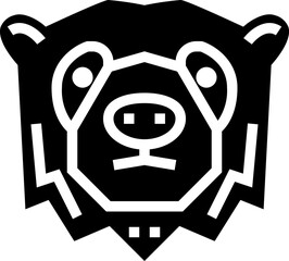 spectacled bear (2) illustration on a white background     