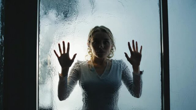 woman help patient oppressed sad feeling unfree slave video motion