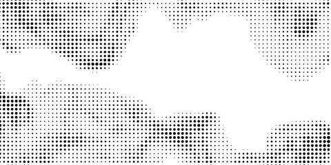 Abstract halftone wave dotted background. Futuristic twisted grunge pattern, dot, circles.  Vector modern optical pop art texture for posters, business cards, cover, labels mock-up, stickers layout
