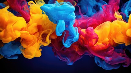 Obraz premium photograph colorful ink in water