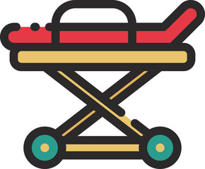 stretcher illustration on a white background     