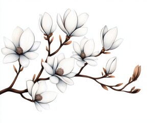 Magnolia Branch in Bloom