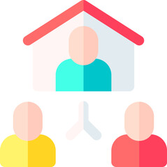 teleworking illustration on a white background     