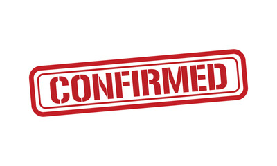 CONFIRMED red stamp text vector, rubber stamp