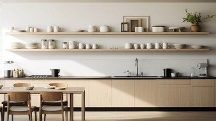 minimalist wall kitchen