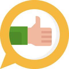 thumb up illustration on a white background     