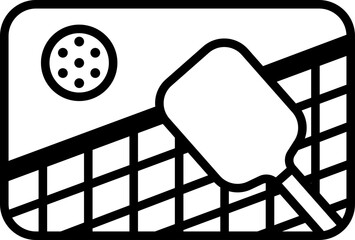 Pickleball Club Logo Lineart Vector