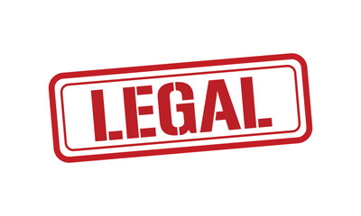 LEGAL red stamp text vector, rubber stamp