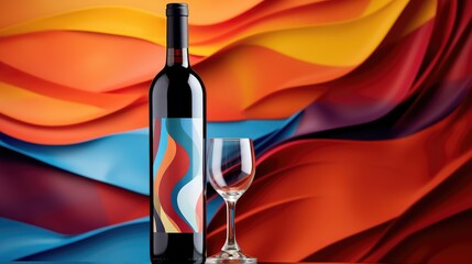 artistic wine bottle template