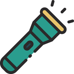 torches illustration on a white background     