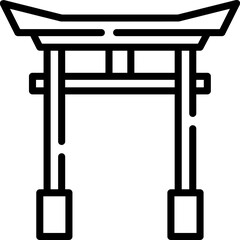 torii gate illustration on a white background     