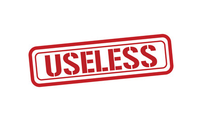 USELESS red stamp text vector, rubber stamp