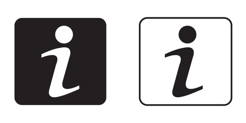 Set of Information icon symbol. Vector Illustration.