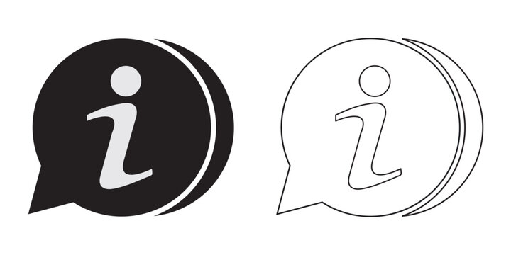 Set of Information icon symbol. Vector Illustration.