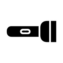 Minimalist flashlight illustration isolated on white background for graphic usage