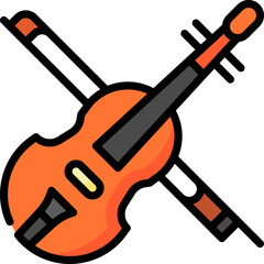 violin illustration on a white background     