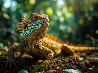 Obraz premium Daintree Lizard, Australian Rainforest Reptile