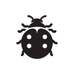ladybug vector silhouette clip art logo illustration