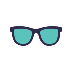 Fototapeta premium Teal Sunglasses Icon Design