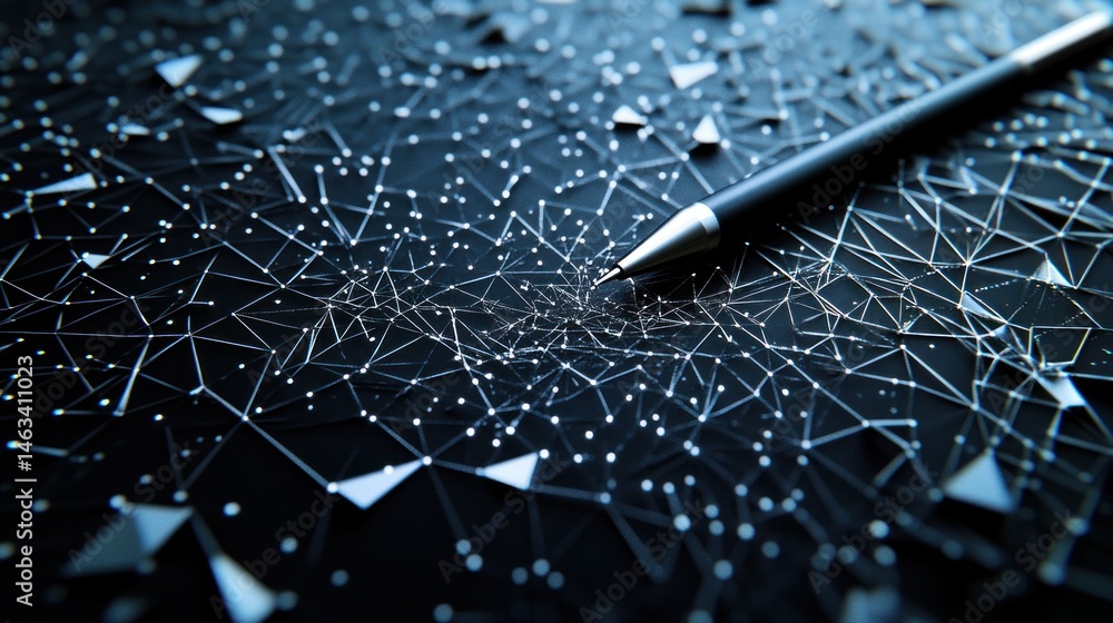 Poster network connections: a pen on a complex web of data