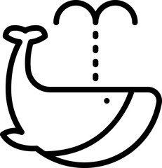 whale illustration on a white background     