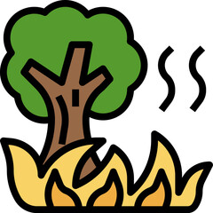wildfire (2) illustration on a white background     