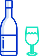 wine illustration on a white background     